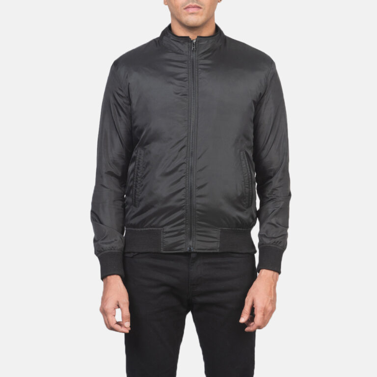 Mens Ramon Black Bomber Jacket_3427-5-1618222472728
